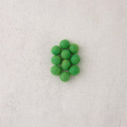 Green felt beads
