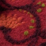 Flowerwalk red felted wool fabric detail