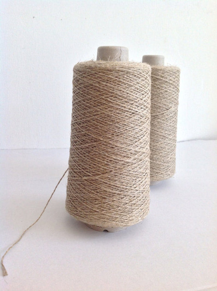 white linen thread, unwaxed Linen String ,natural Warp Thread