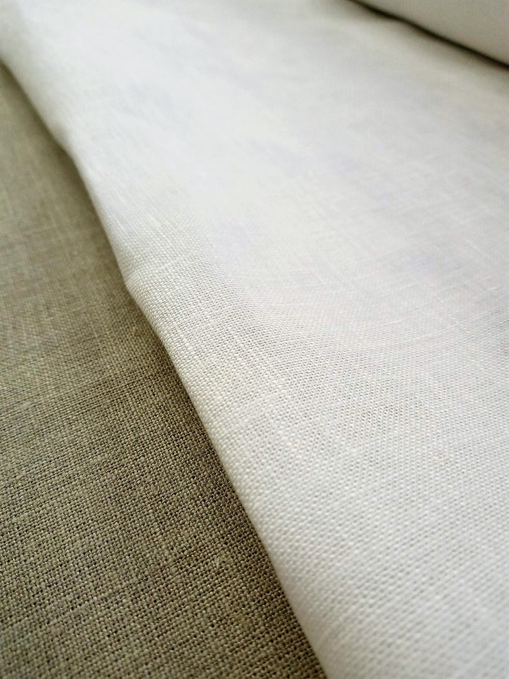 oatmeal and oyster linen close up